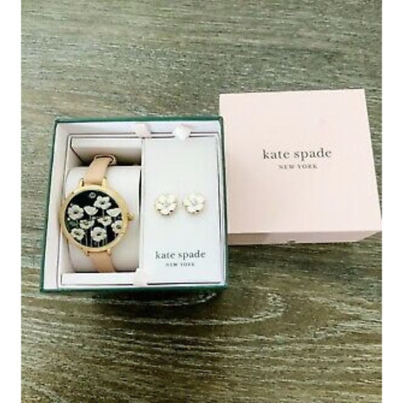 NWT Kate Spade Holland Flower Dial Watch& Earrings - Picture 3 of 5